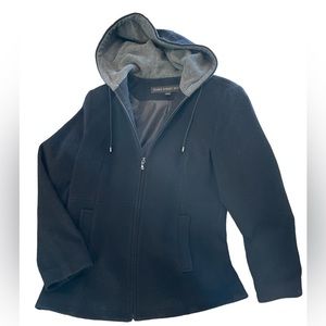 Fleet Street Wool - Hooded Zip Up Coat